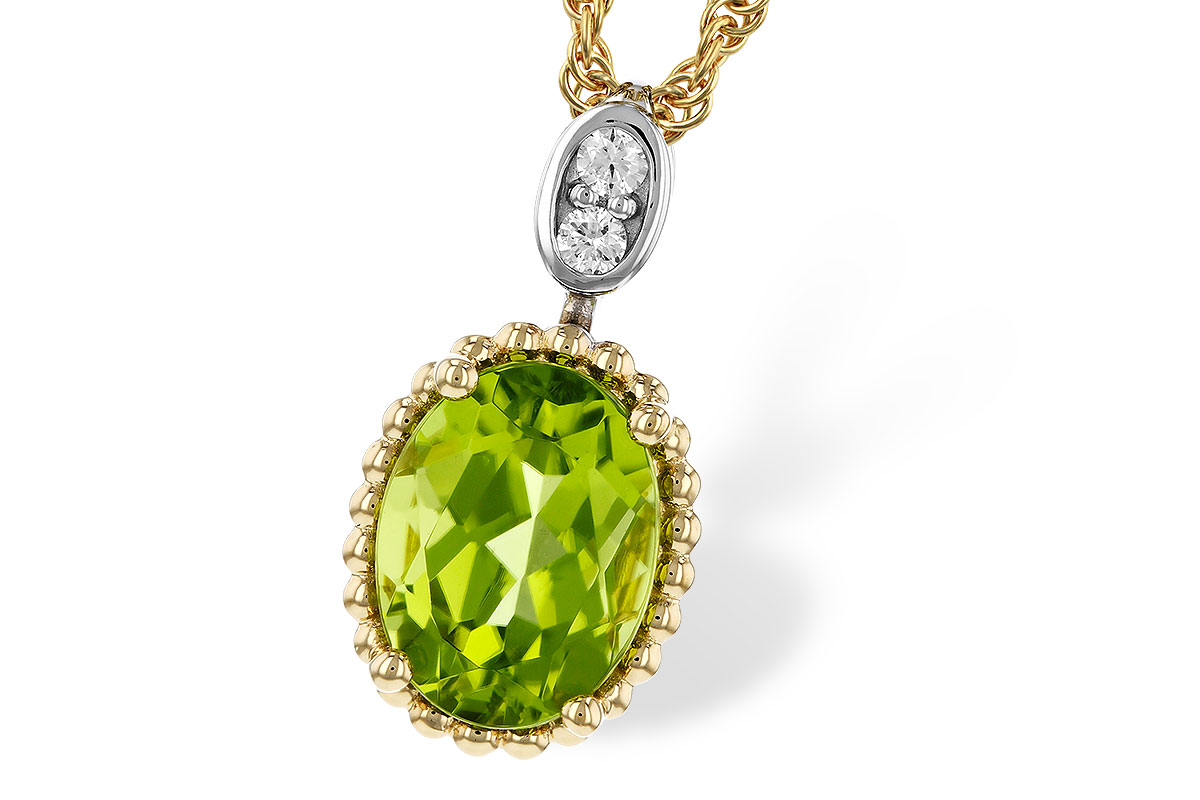F275-07795: NECKLACE 1.22 PERIDOT 1.25 TGW (8x6MM OV)
