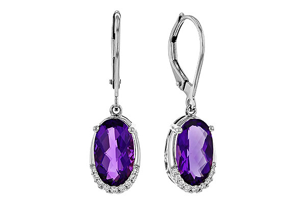 F275-07814: EARRINGS 2.70 TW AMETHYST 2.78 TGW (10x6MM OV)