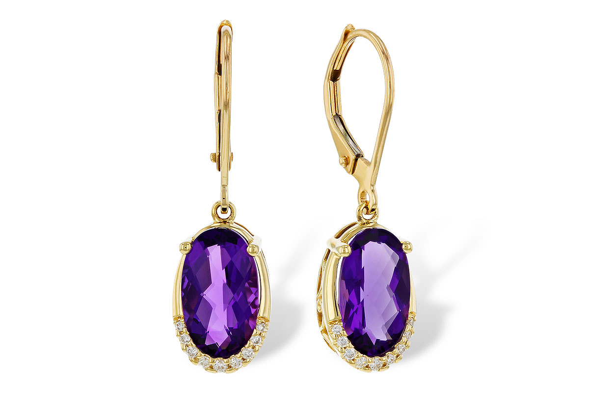 F275-07814: EARRINGS 2.70 TW AMETHYST 2.78 TGW (10x6MM OV)