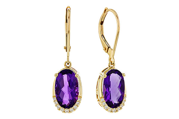 F275-07814: EARRINGS 2.70 TW AMETHYST 2.78 TGW (10x6MM OV)