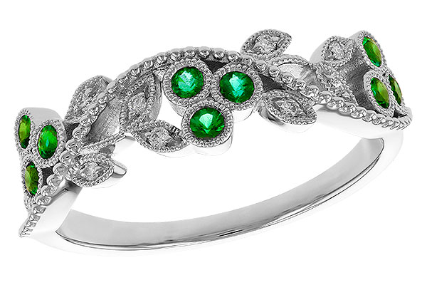 F275-08641: LDS WED RG .17 EMERALD TW .23 TGW