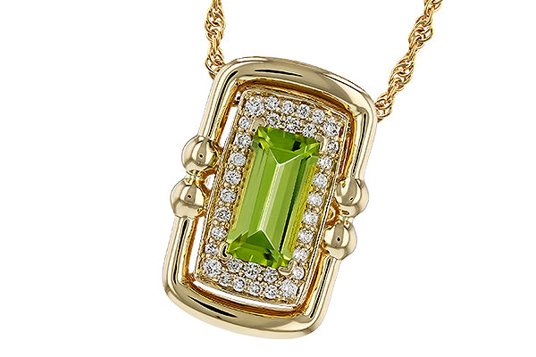 F275-08668: NECKLACE .72 PERIDOT .84 TGW (8x4MM PER)