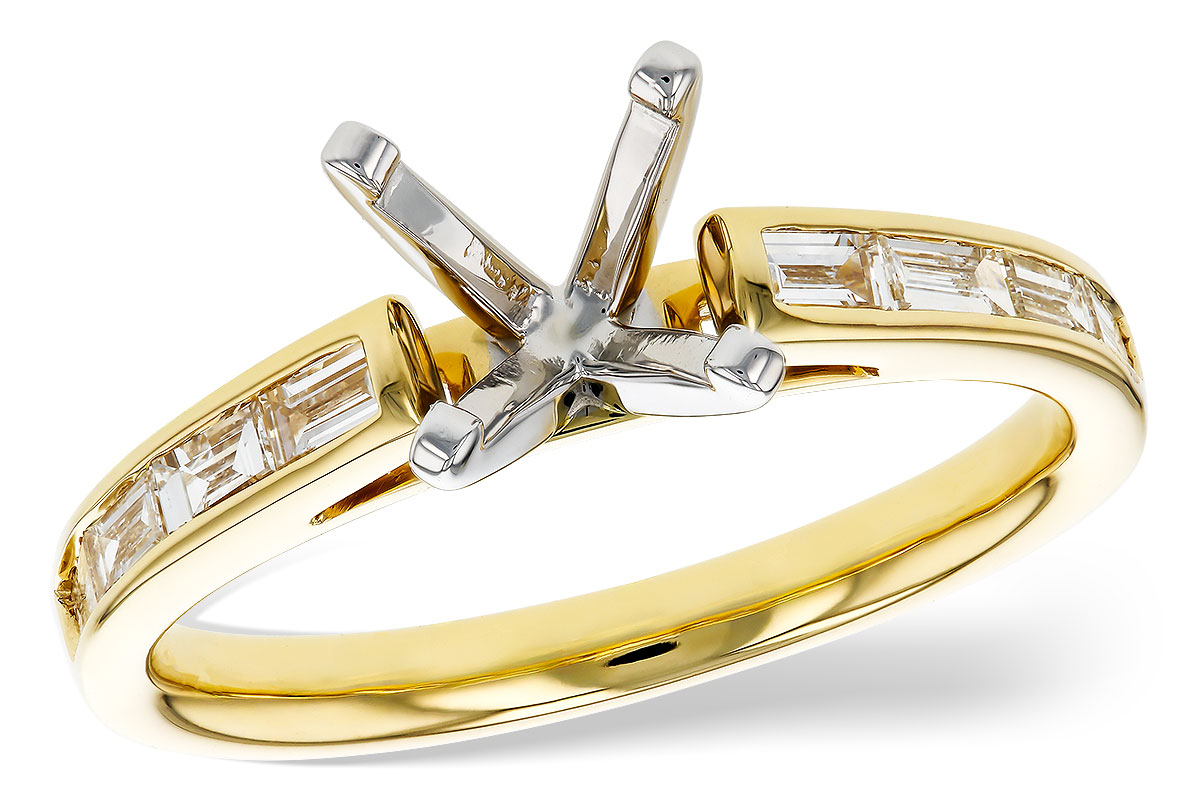 F275-91377: LDS SEMI DIA RG .38 TW BAGUETTES