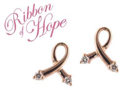 G000-54141: PINK GOLD EARRINGS .07 TW