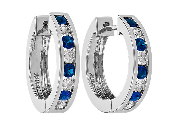 G001-39550: EARRINGS .59 SAPP 1.02 TGW