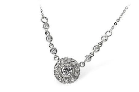 G005-98641: NECKLACE .17 BR .33 TW