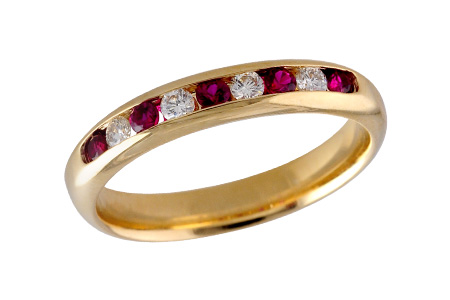 G093-19559: LDS WED RG .22 RUBY .38 TGW