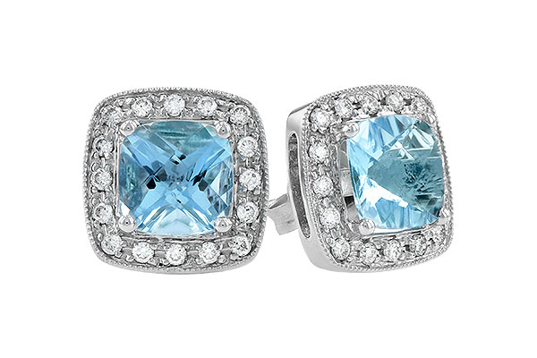 G095-95995: EARRINGS 1.55 AQUA 1.75 TGW