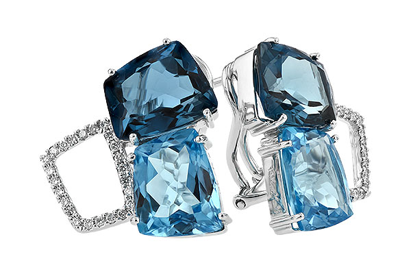G188-66904: EARR 10.80 BLUE TOPAZ 11.00 TGW