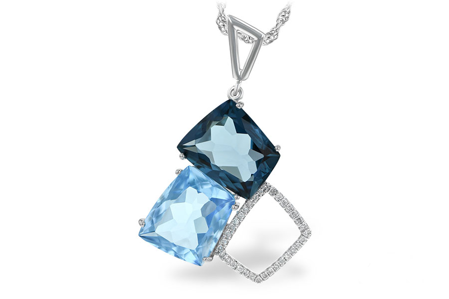 G188-70486: NECK 10.60 BLUE TOPAZ 10.73 TGW