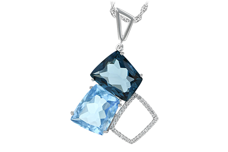 G188-70486: NECK 10.60 BLUE TOPAZ 10.73 TGW