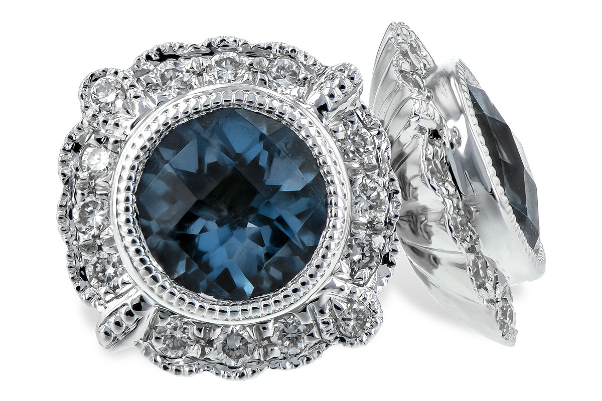 G189-56841: EARR 1.03 BLUE TOPAZ 1.17 TGW