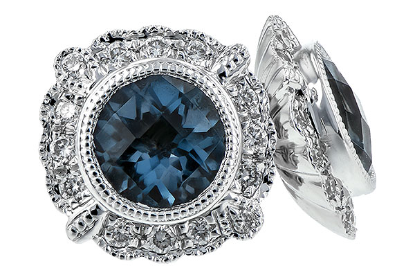 G189-56841: EARR 1.03 BLUE TOPAZ 1.17 TGW