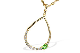 G190-53232: NECK .17 GREEN GARNET .26 TGW