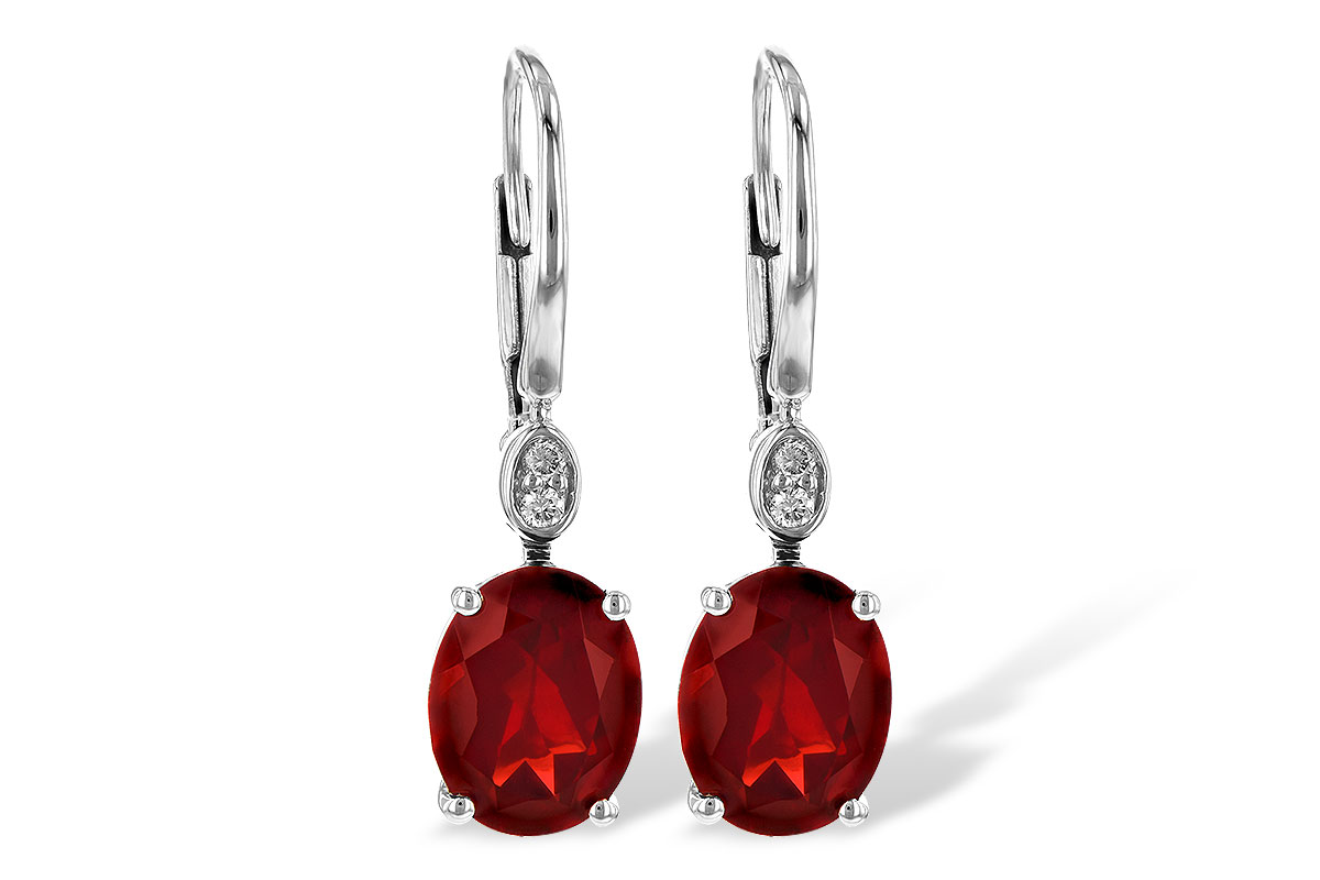 G190-54104: EARR 3.45 TW GARNET 3.50 TGW (9x7MM GAR)