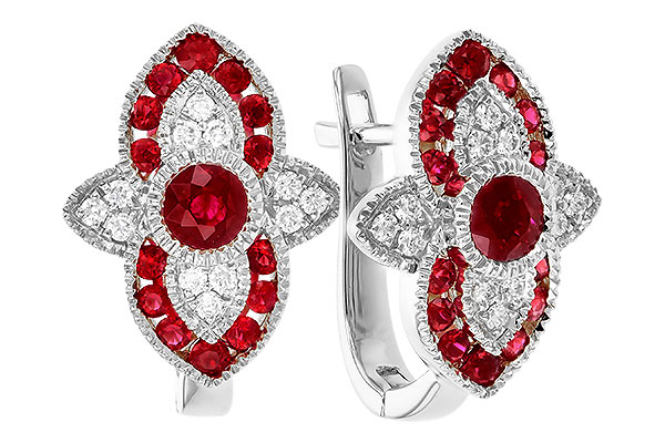 G274-09577: EARR .78 TW RUBY .90 TGW