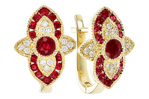 G274-09577: EARR .78 TW RUBY .90 TGW