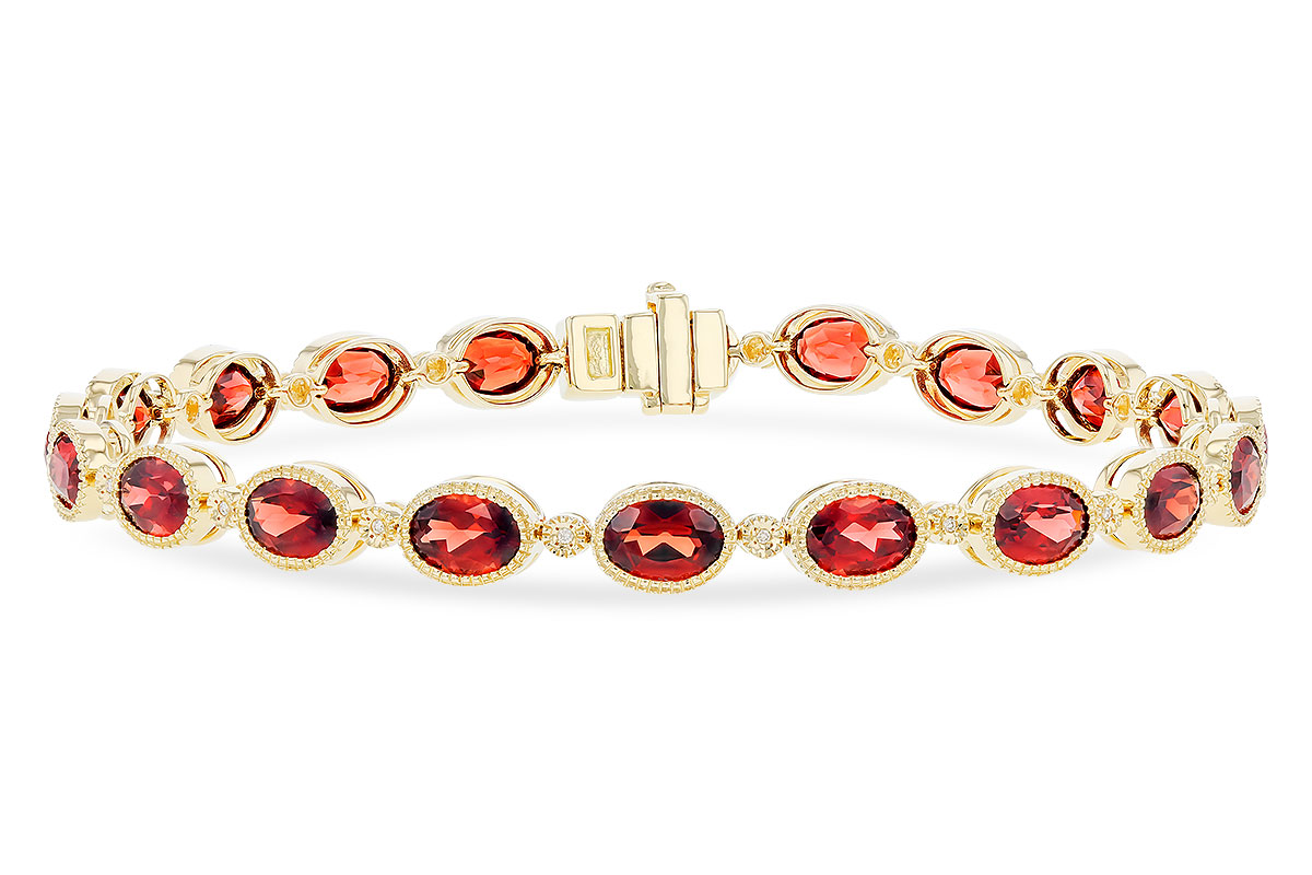 G274-11423: BRACELET 9.22 TW GARNET 9.26 TGW