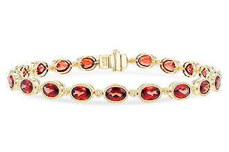 G274-11423: BRACELET 9.22 TW GARNET 9.26 TGW
