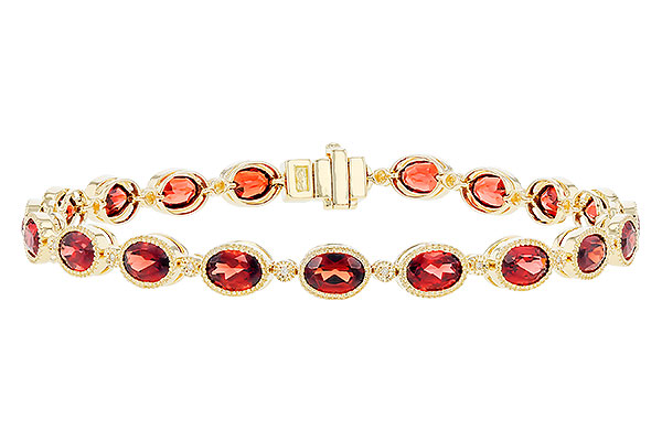 G274-11423: BRACELET 9.22 TW GARNET 9.26 TGW