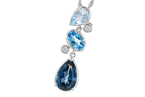 G274-12350: NECK 1.99 TW BLUE TOPAZ 2.02 TGW