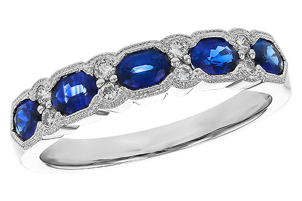 G274-15041: LDS WED RG .92 SAPPHIRE 1.04 TGW (4x3MM SAPP)