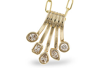 G274-16895: NECKLACE .42 TW FANCY CUT DIAMONDS (18")