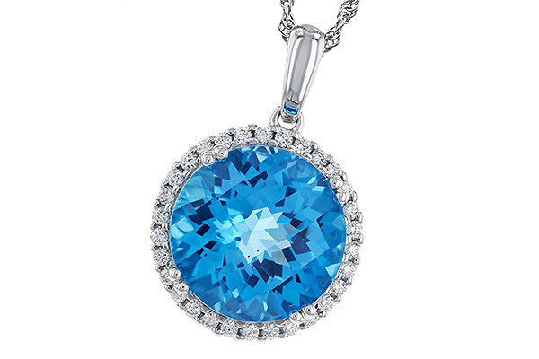 G275-03232: NECKLACE 7.20 BLUE TOPAZ 7.44 TGW (12MM RD)