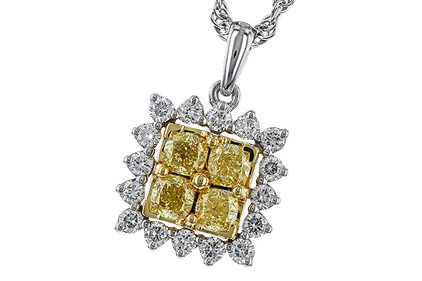 G275-04132: NECK .76 FANCY YELLOW DIAMONDS 1.09 TW