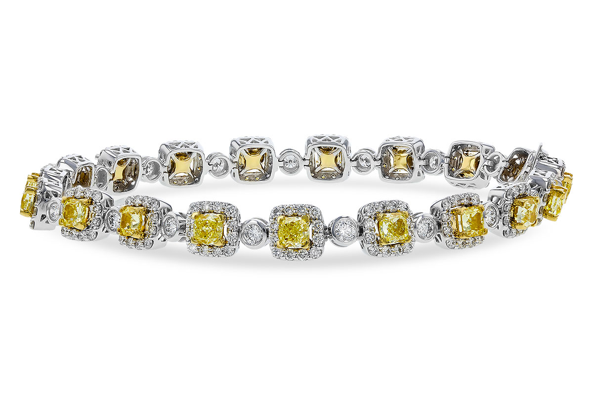 G275-04141: BRACELET 4.37 FANCY YELLOW DIAS 7.12 TW (7")