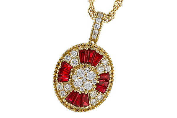 G275-06904: NECKLACE .54 TW RUBY .78 TGW