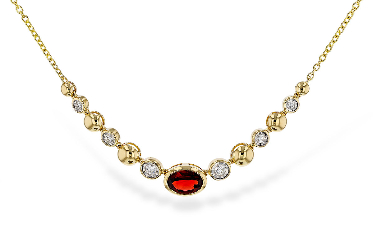 G275-07759: NECKLACE .88 GARNET 1.00 TGW (17")