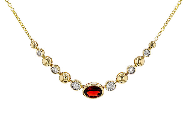 G275-07759: NECKLACE .88 GARNET 1.00 TGW (17")
