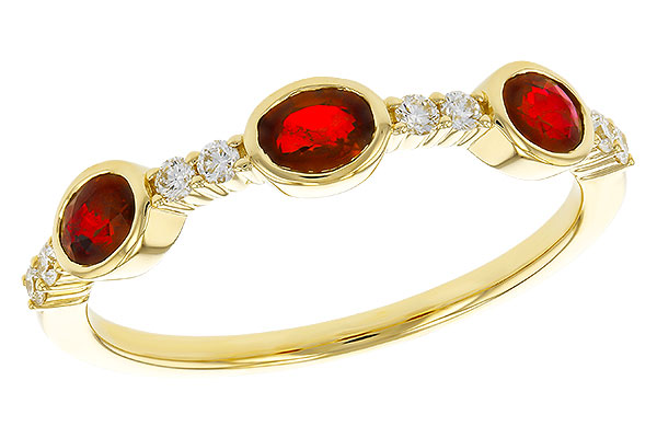 G275-08641: LDS WED RG .66 TW RUBY .78 TGW
