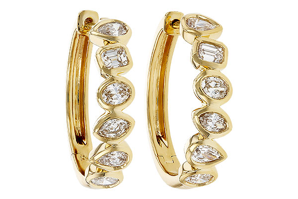 G275-91368: EARRINGS 1.10 TW FANCY CUT DIAS