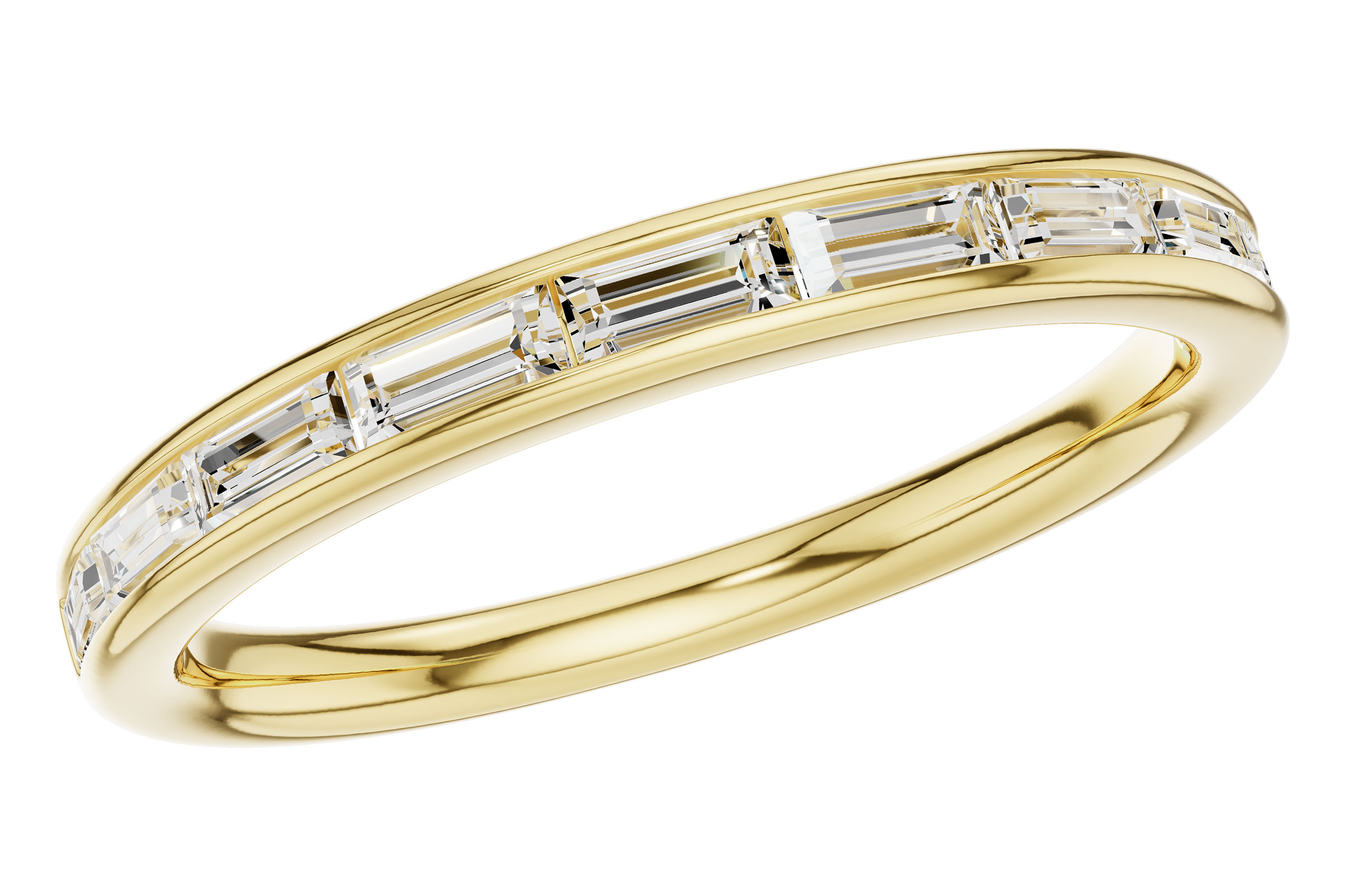 G275-91377: LDS DIA WED RG .44 TW BAGUETTES