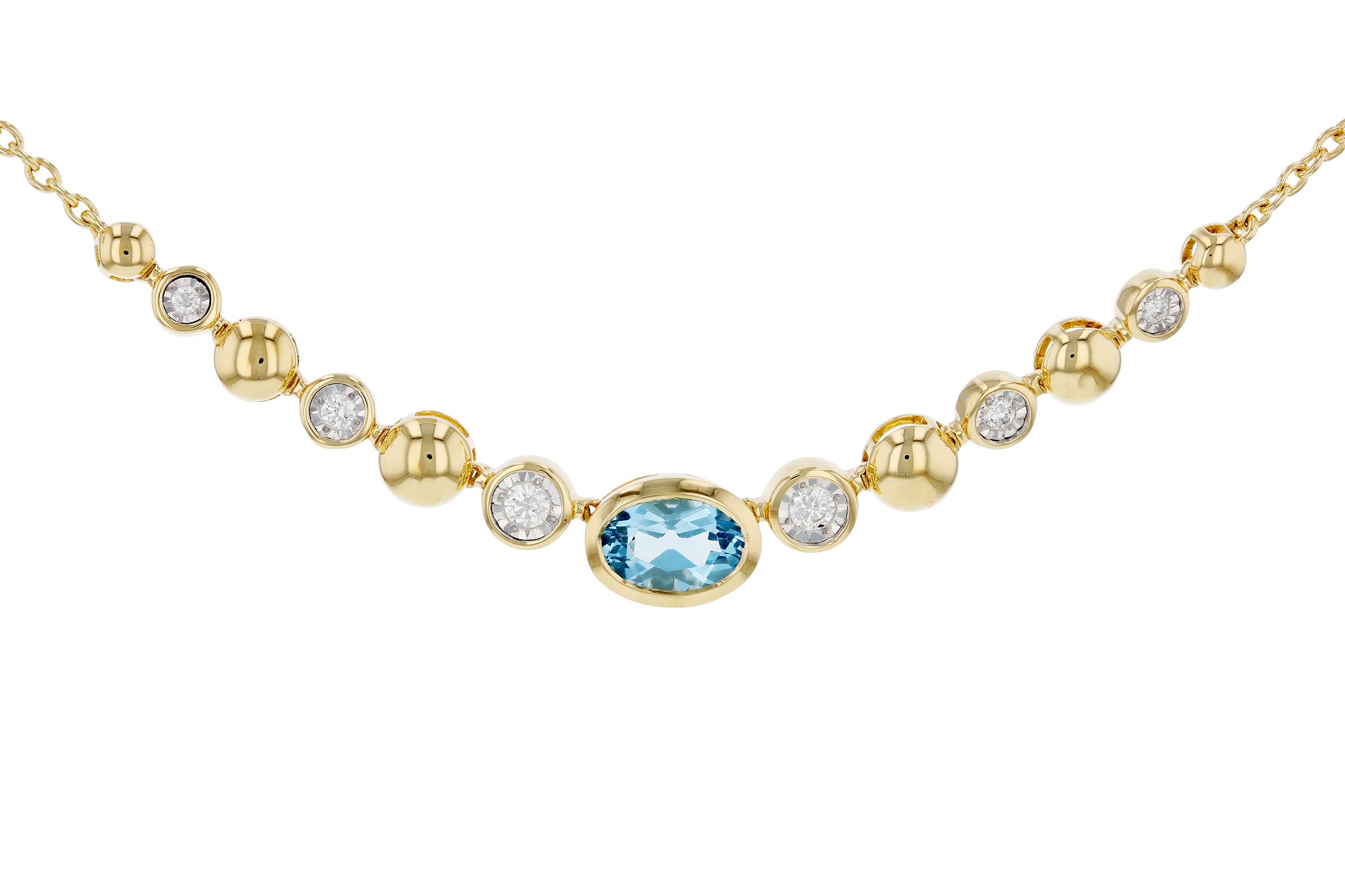 G275-92332: NECKLACE .83 SWISS BLUE TOPAZ .95 TGW (17")