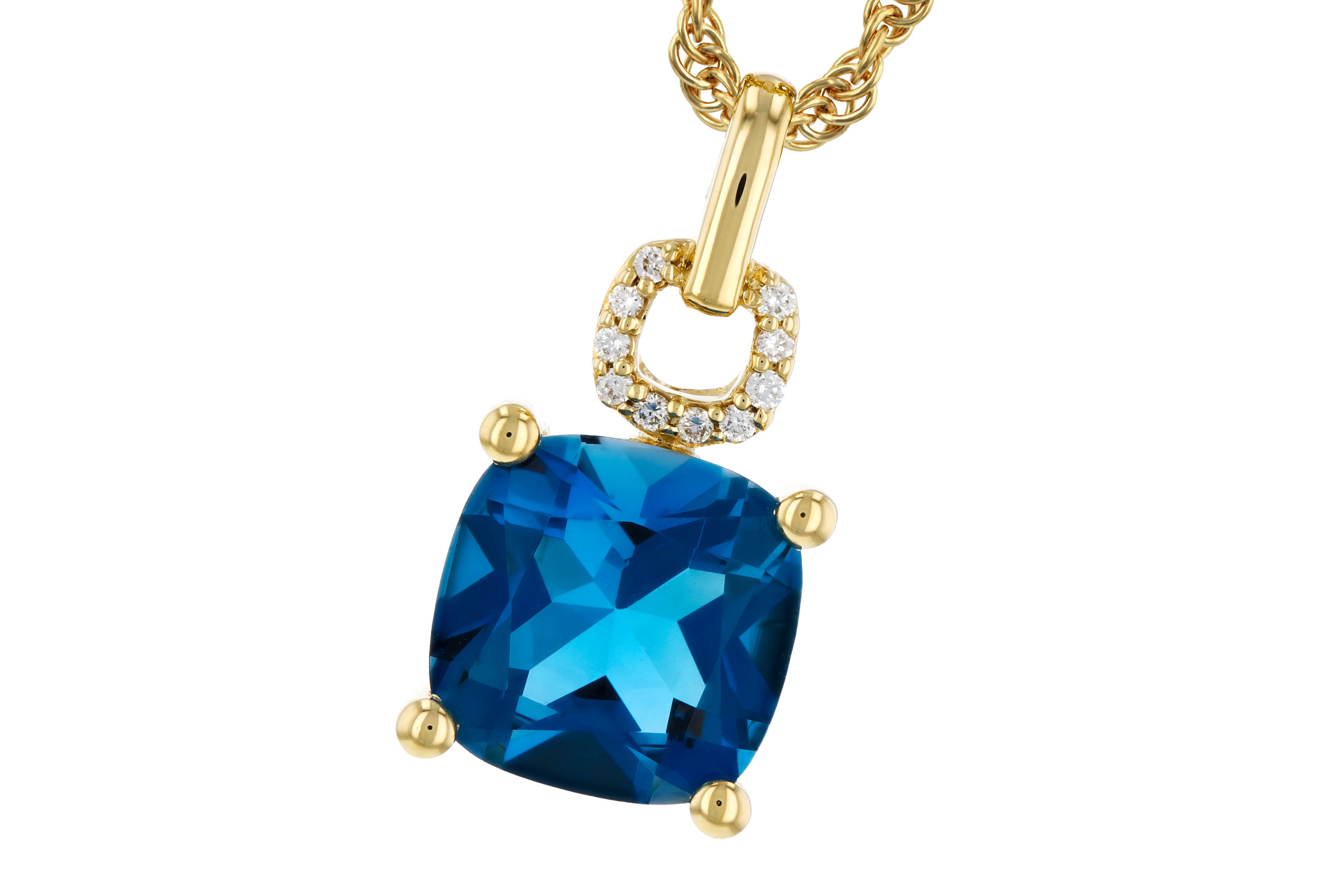 G275-93223: NECK 2.16 LONDON BLUE TOPAZ 2.18 TGW (8MM LBT)