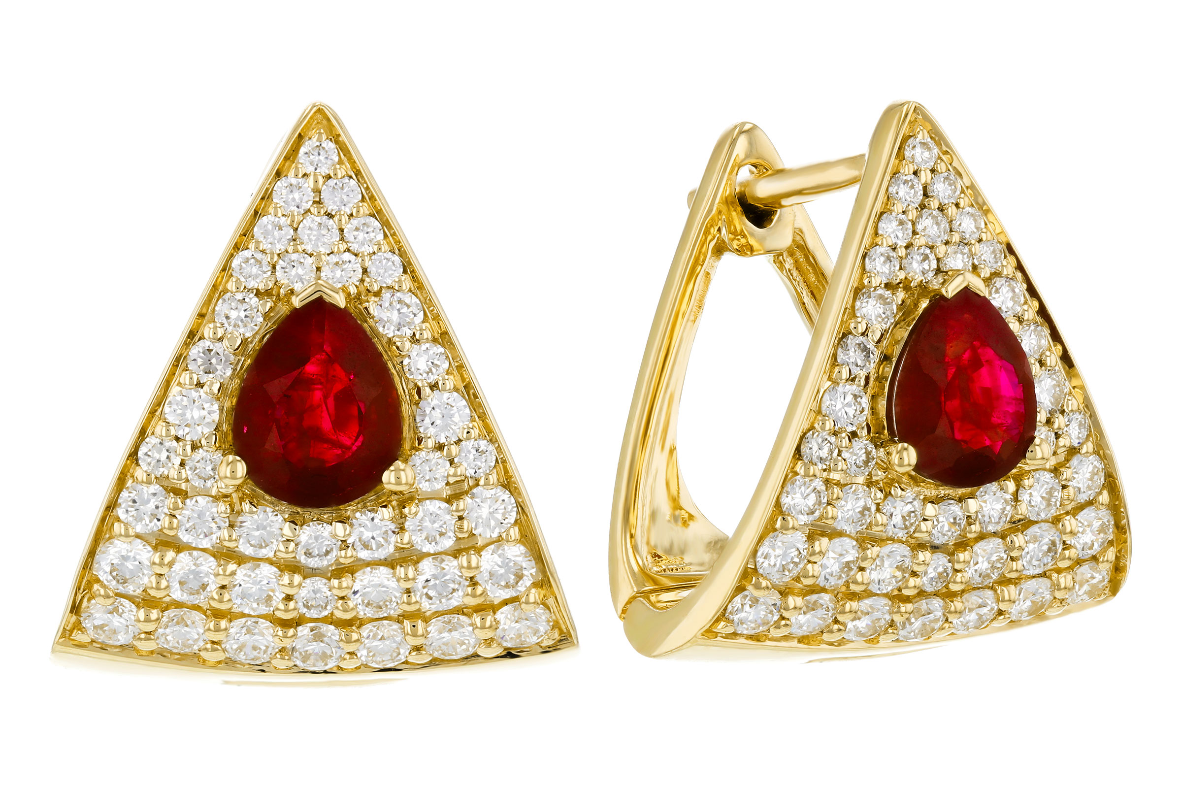 G275-93250: EARRINGS .63 TW RUBY 1.18 TGW (5x4MM RU)