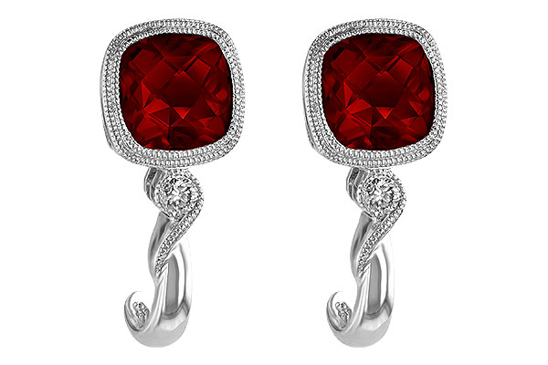 H184-16895: EARRINGS 2.36 GARNET 2.40 TGW