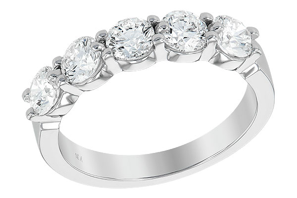 H185-97777: LDS DIA WED RG 1.50 TW (5 STONES)