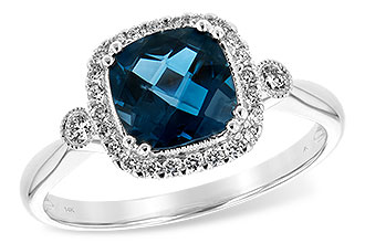 H189-55932: LDS RG 1.62 LONDON BLUE TOPAZ 1.78 TGW (7MM LBT)