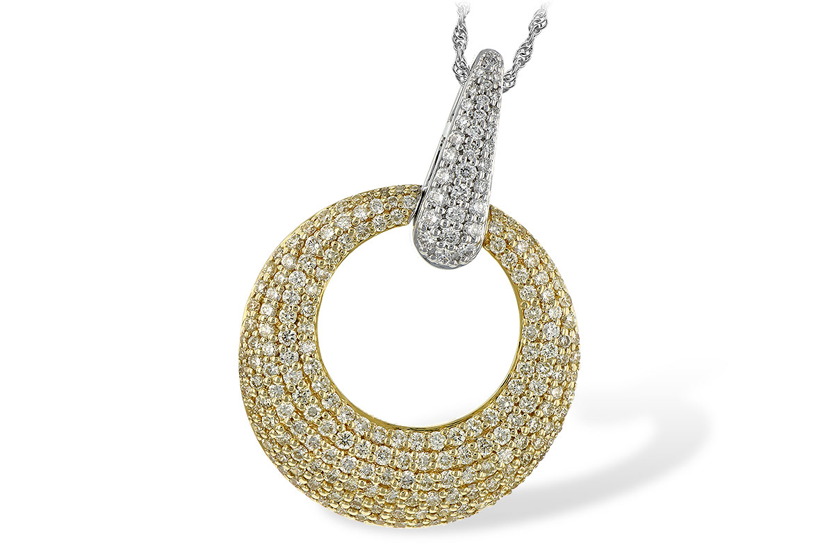 H189-57804: NECK 1.64 YELLOW DIAS 1.90 TW