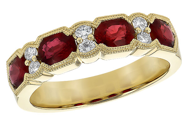 H190-47795: LDS WED RG 1.66 RUBY 1.84 TGW (5x4MM RUBY)