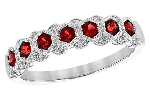 H190-54141: LDS WED RG .52 RUBY .59 TGW