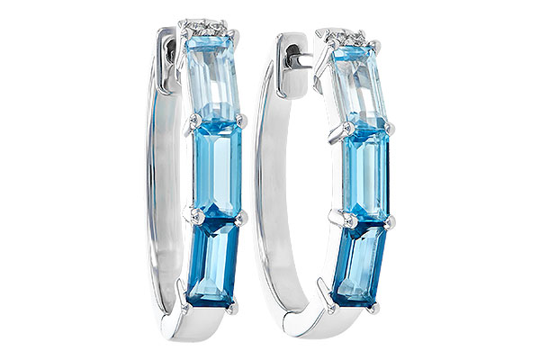H273-21413: EARR 2.51 BLUE TOPAZ 2.55 TGW