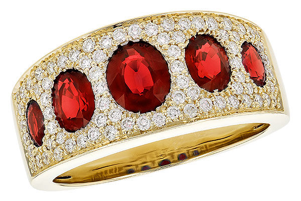 H273-22295: LDS WED RG 1.60 TW RUBY 2.00 TGW