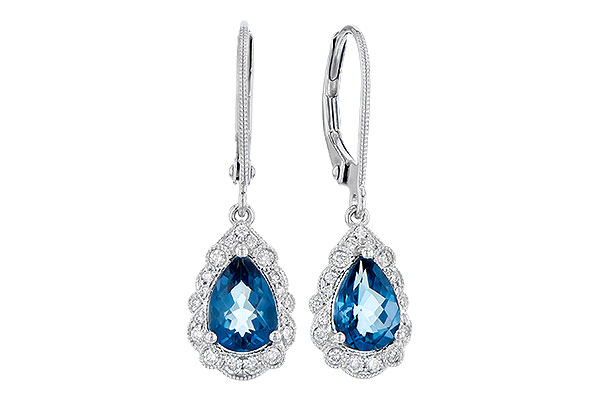 H273-25995: EARR 1.48 TW LONDON BLUE TOPAZ 1.63 TGW