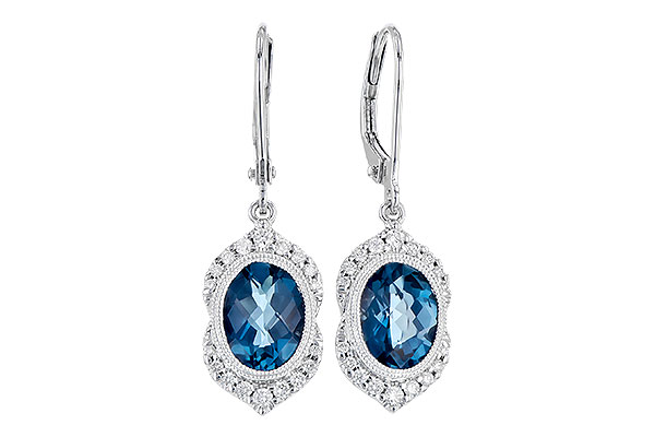 H273-26886: EARR 2.45 LONDON BLUE TOPAZ 2.64 TGW