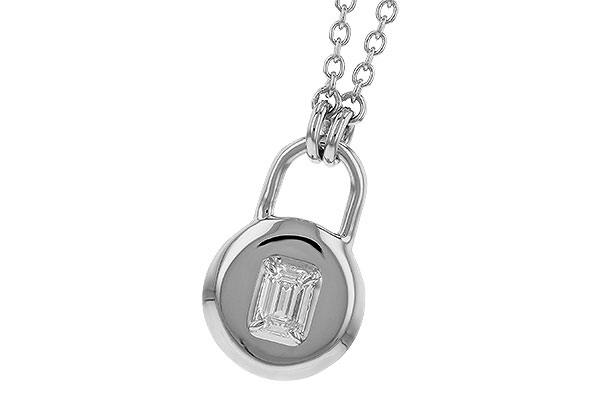 H274-15959: NECKLACE .19 EMERALD CUT (18")